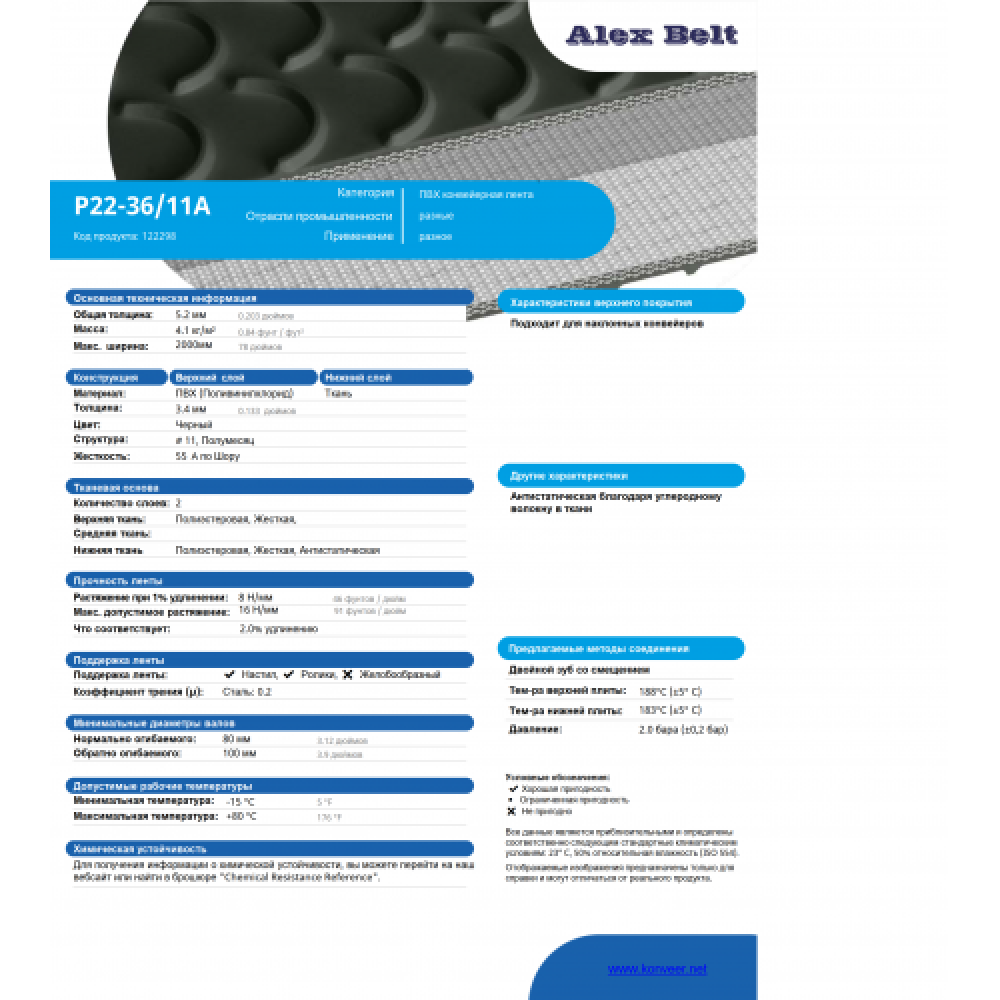 Стрічка PVC Black P22-36/11A-5.2мм